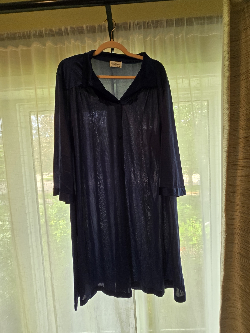Vanity Fair Sheer Navy Sleep Robe (As Is)